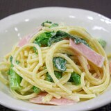 菜の花とハムのパスタサラダ